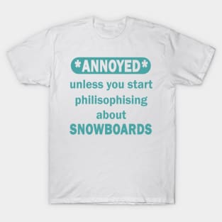Snowboard Half Pipe Stunt Snow Ski Party T-Shirt